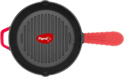 Pigeon by Stovekraft Cast Iron Grill Pan, 25 cm