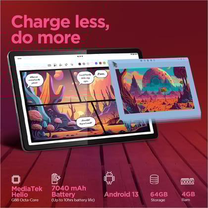 Lenovo {Smartchoice) Tab M11 |Wi-Fi | 4 GB RAM, 64 GB ROM|11 Inch Screen| 90 Hz, 72% NTSC, FHD Display| Quad Speakers with Dolby Atmos|Octa-Core Processor |13 MP Rear Camera