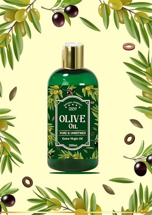 Premium Extra Virgin Olive Oil, Pure and Unrefined, Natural Product, 300mL