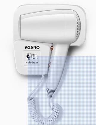 Wall Mounted Hair Dryer 1400W, Electric Wall Mount Hair Dryer, Hotel, Bathroom, Household, Wall Hanging Dryer, White