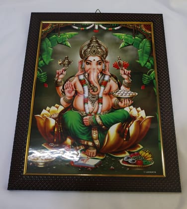 Framed Lord Ganesha Artwork - Blessings & Prosperity