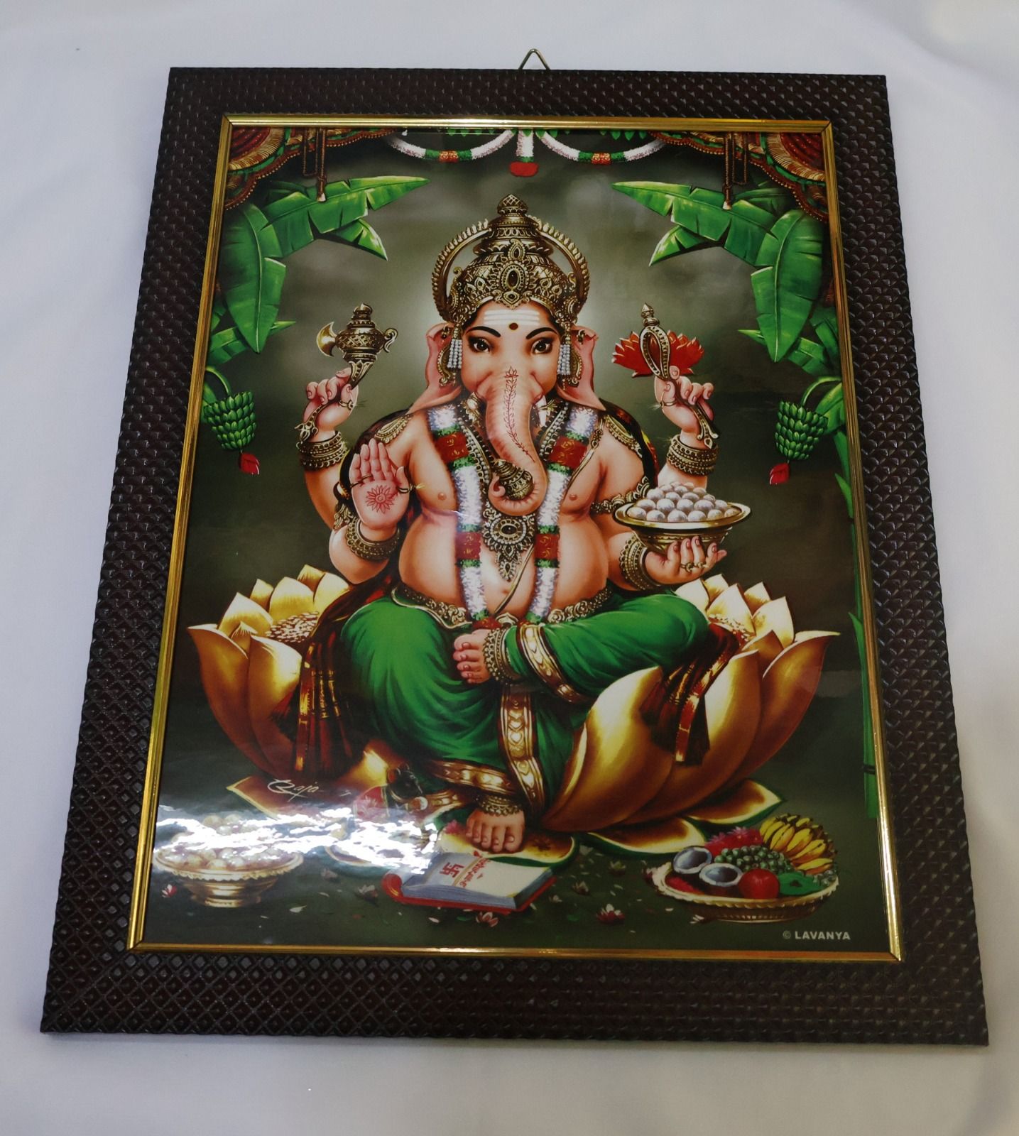 Framed Lord Ganesha Artwork - Blessings & Prosperity