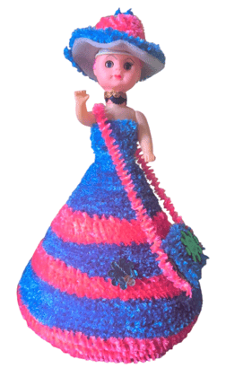Handcrafted Doll with Hat and Purse - A Delightful Collectible Handcrafted Doll with Hat and Purse - A Delightful Collectible