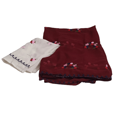 Maroon Embroidered Saree Set