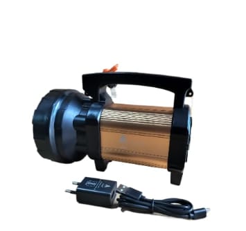 Heavy-Duty Rechargeable Spotlight with Long Beam and USB Charging