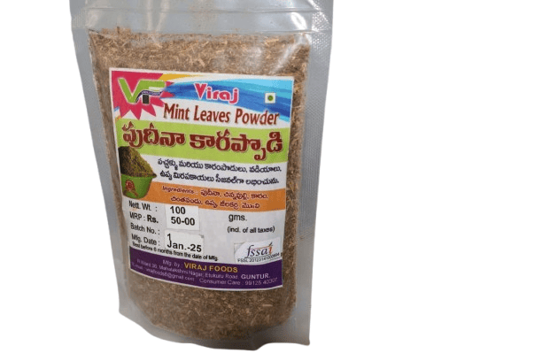 Viraj Mint Leaves Powder - Fresh, Flavorful, and Versatile