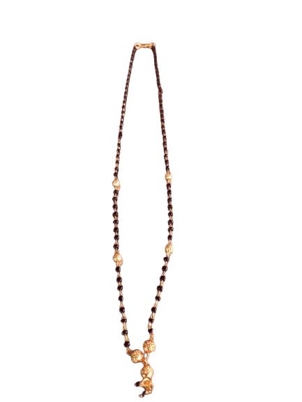 Traditional Mangalsutra Black Beeds Short Chain For Women