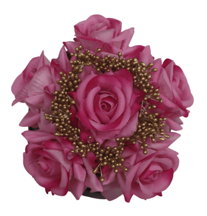 Pink Rose Flower Hair Accessory - Elegant Floral Hair Clip