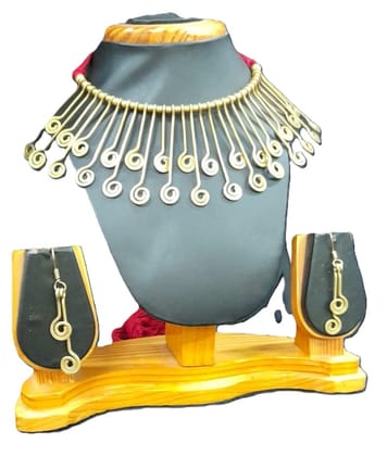 Dokra Necklace With Earrings