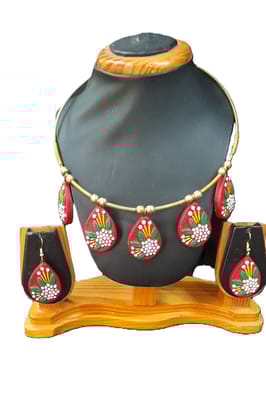 Dokra terracotta necklace with earings