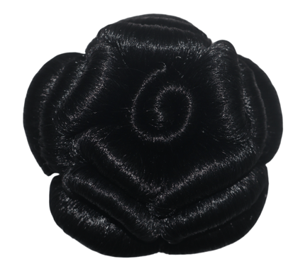 Black Rose Hair Bun - Elegant & Versatile Hair Accessory