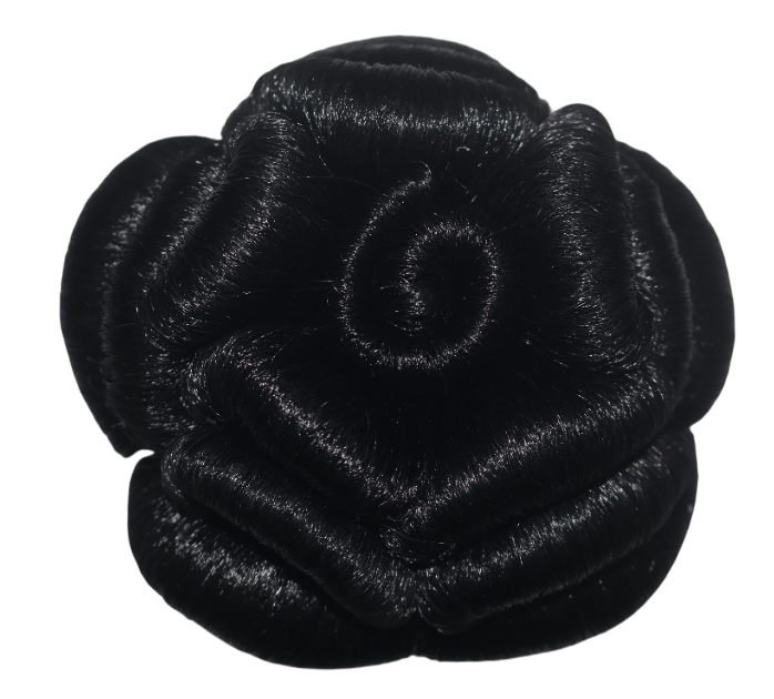 Black Rose Hair Bun - Elegant & Versatile Hair Accessory
