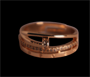 Rose Gold Ring with Sparkling Gemstones: Modern Elegance