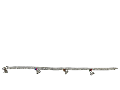 Elegant Silver Anklet with Dainty Embellishments