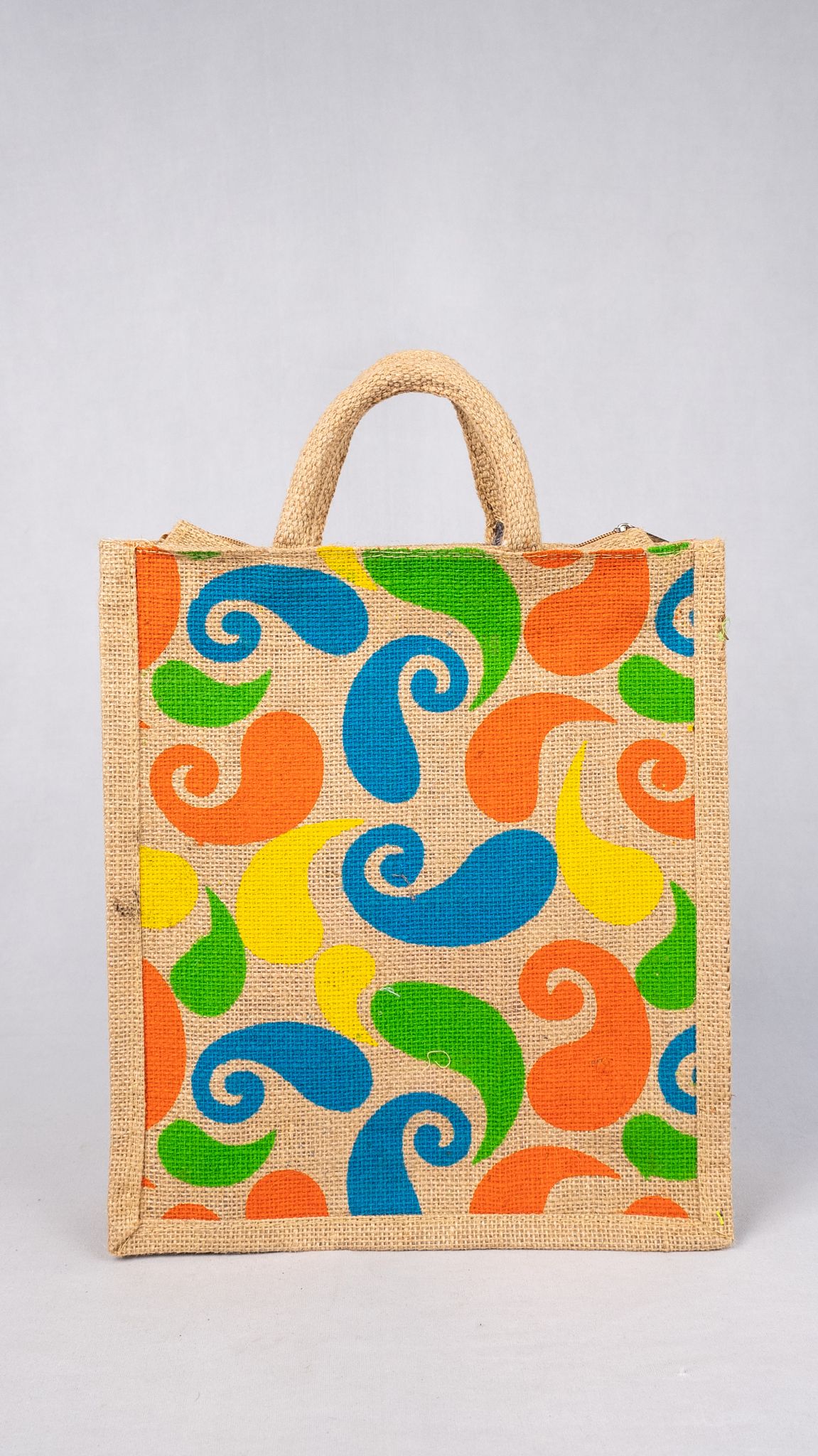Paisley Pattern Jute Tote Bag - Eco-Friendly & Stylish
