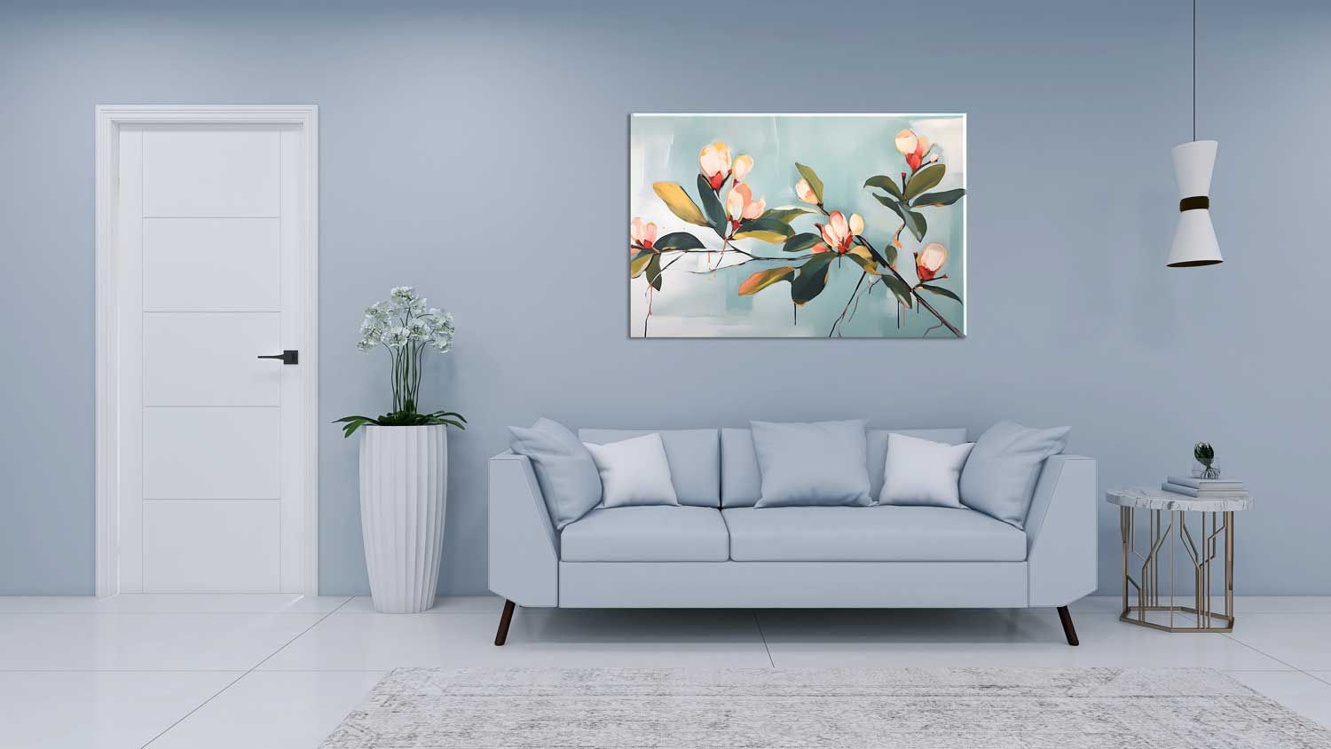 BLEASBY MAGNOLIA BRANCH 24in X 16in WITH BLACK FRAME