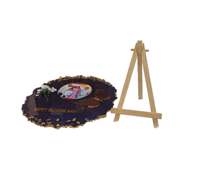 Personalized Wedding Anniversary Resin Tray with Photo