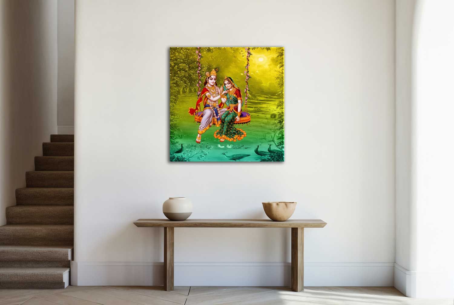 SWINGING IN DIVINE HARMONY 24in X 24in WITH BLACK FRAME