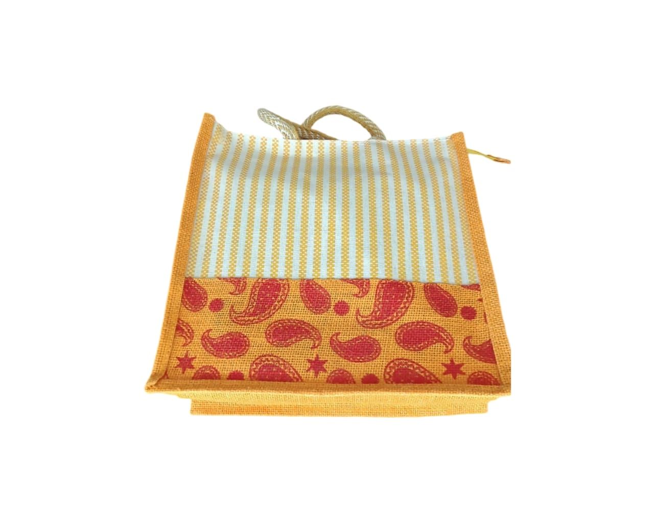 Jute Paisley Print Bag - Eco-Friendly & Stylish Tote