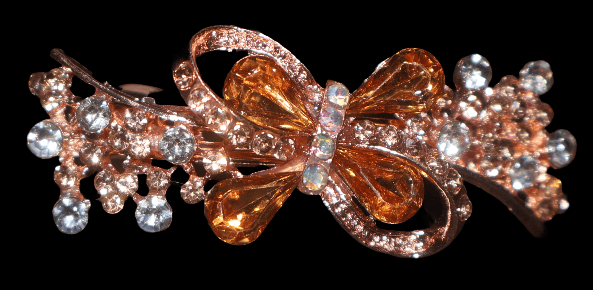 Elegant Butterfly Hair Clip with Sparkling Crystals