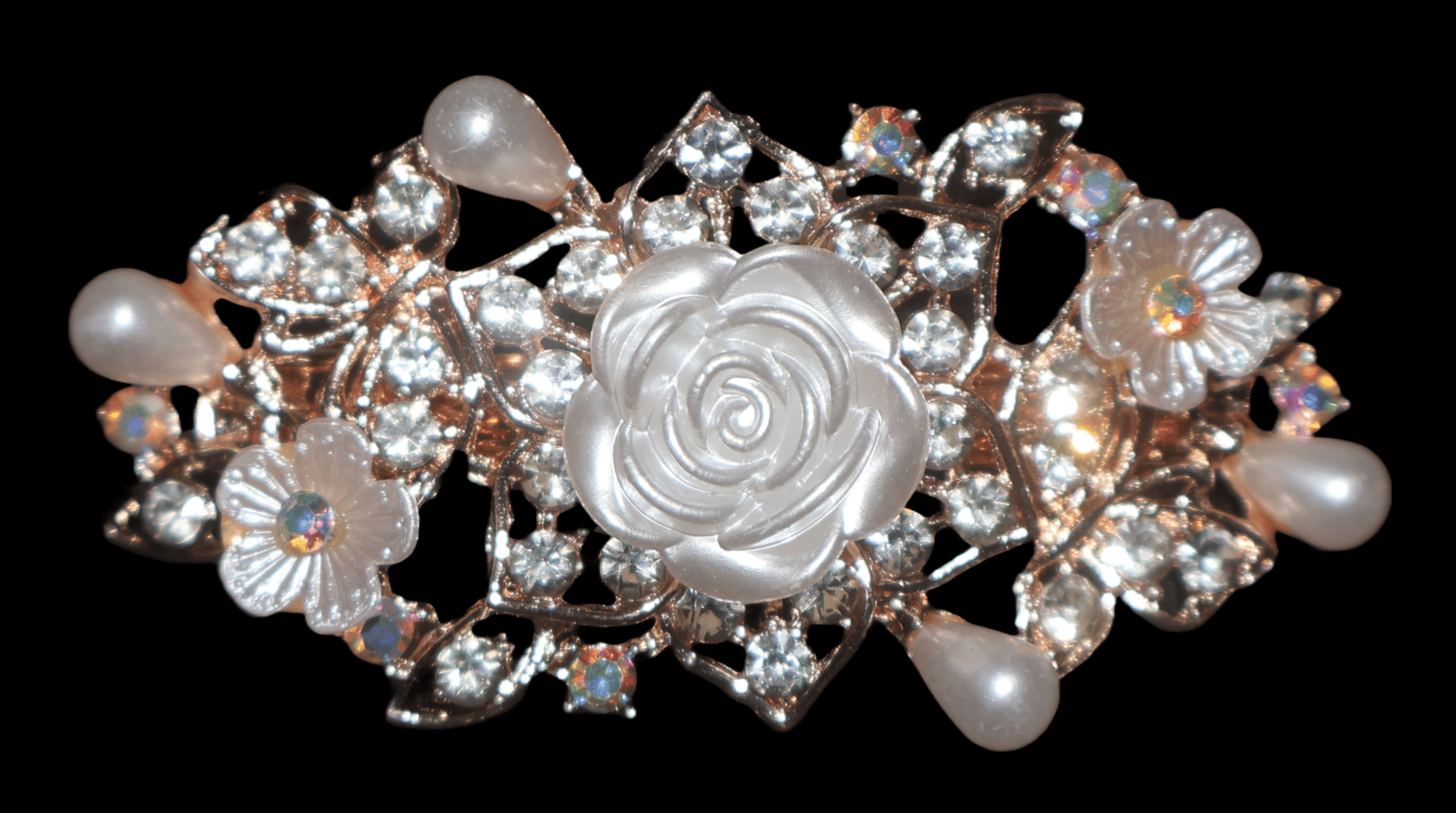 Elegant Pearl & Crystal Embellished Hair Accessory