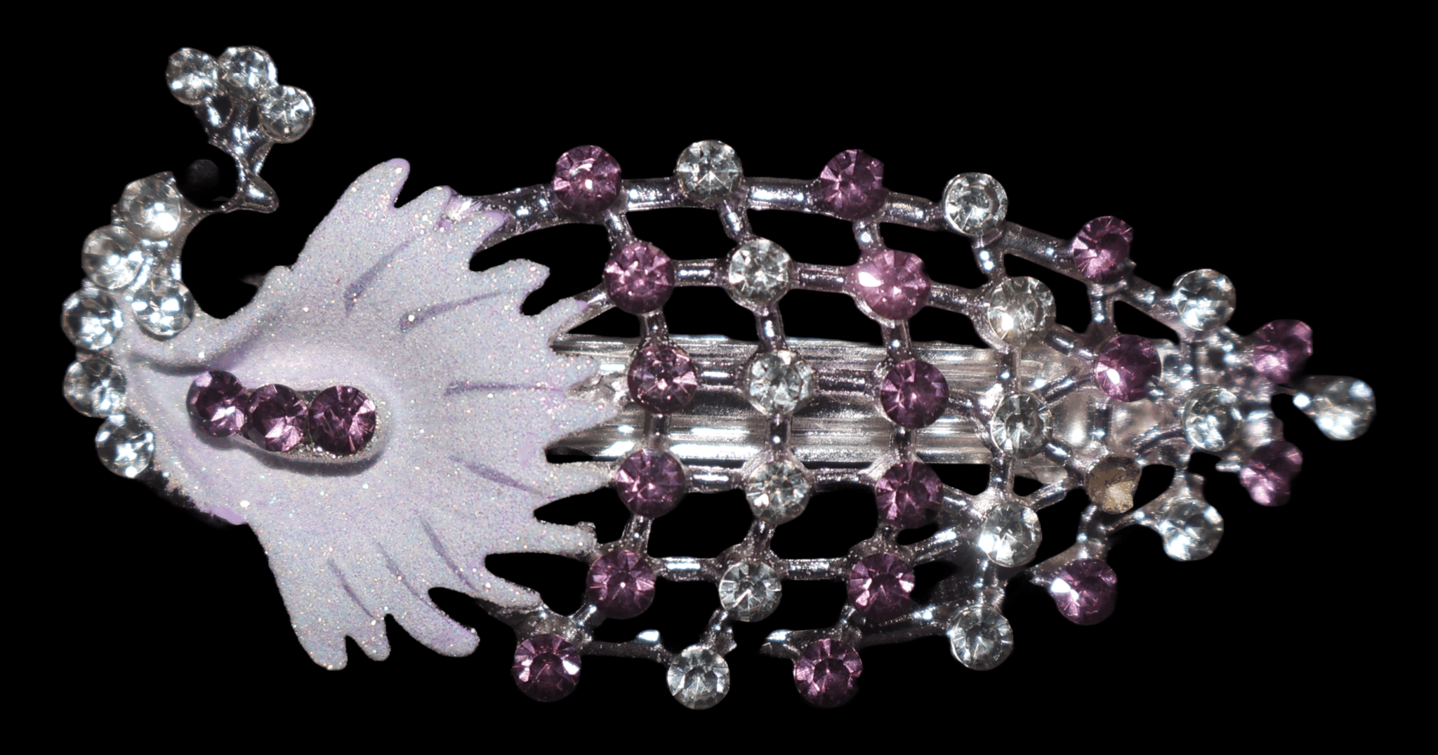 Elegant Crystal Feather Hair Clip - Sparkle & Shine