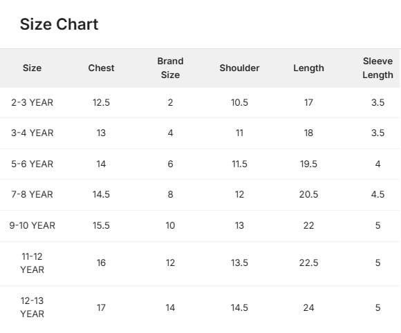 Size Guide Size Guide