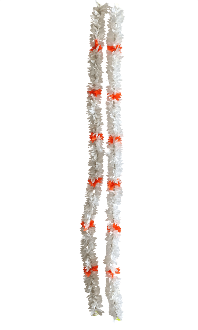 White & Orange Flower Garland for Decorations