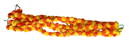 Vibrant Marigold Flower Garland - Yellow & Orange Festive Decor