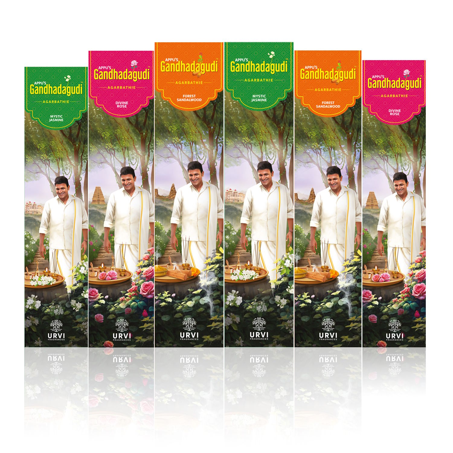 APPU's Gandhadagudi Agarbathie - TRIO PACK - PACK OF 6 - 90Gms