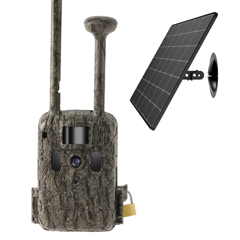 AUSHA 4G LTE 2.7K Trail Camera | Remote Surveillance, Night Vision & Two-Way Audio
