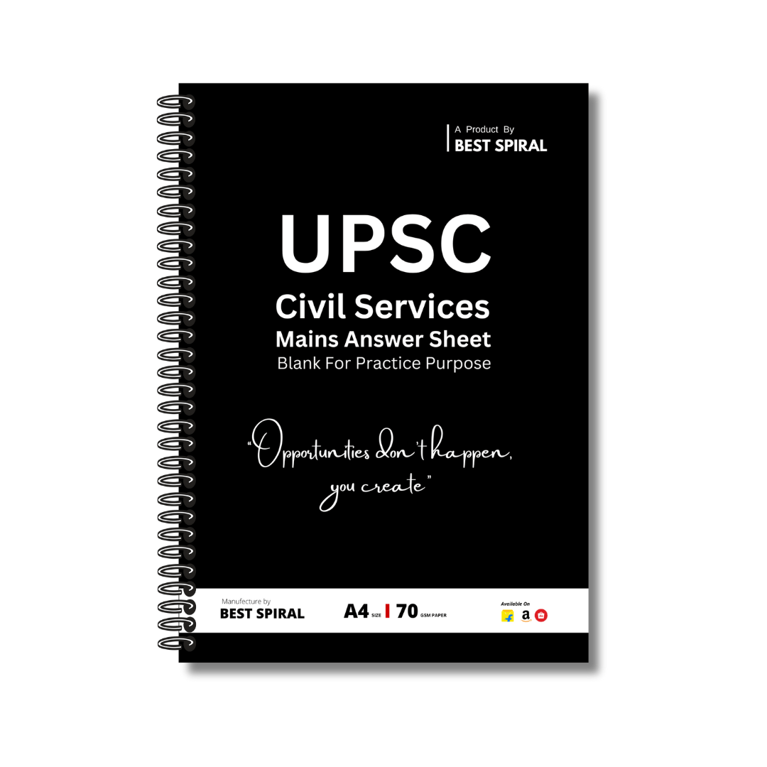 UPSC Mains Answer Writing Booklet - 500 Pages - By Best Spiral