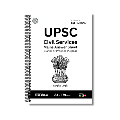 UPSC Mains Answer Writing Booklet - 300 Pages - By Best Spiral