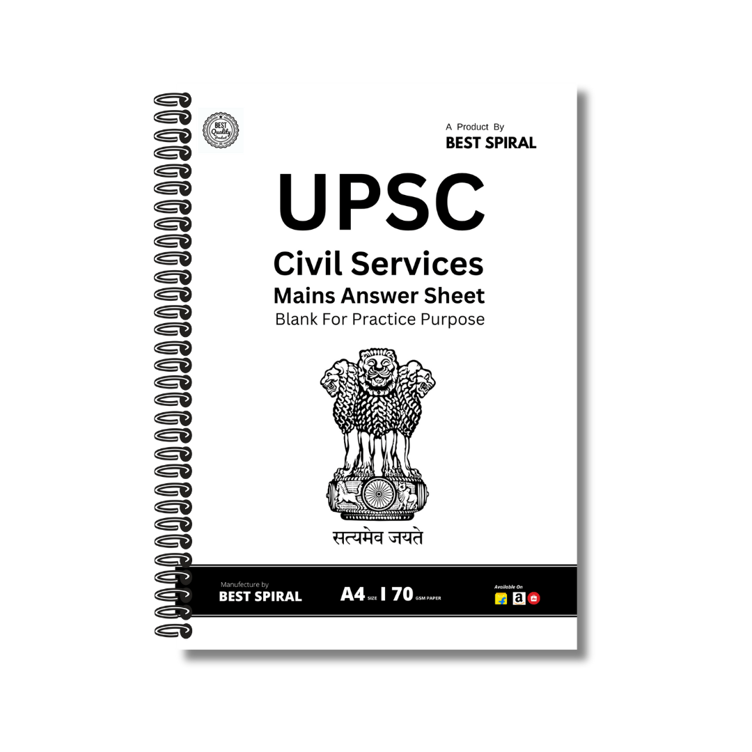 UPSC Mains Answer Writing Booklet - 300 Pages - By Best Spiral