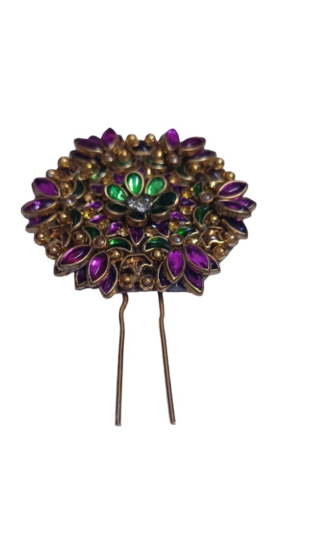 Floral Gemstone Hair Accessory