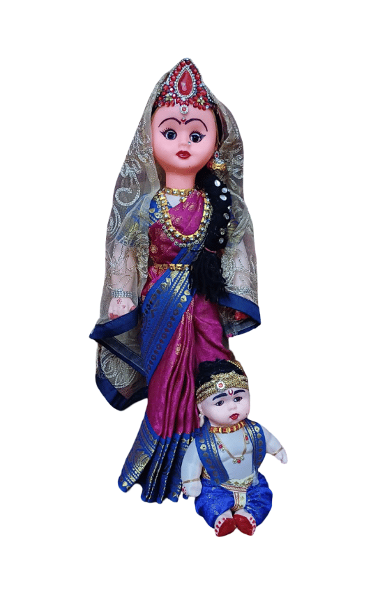 Radha Krishna Doll Set - Indian Artistry & Divine Love