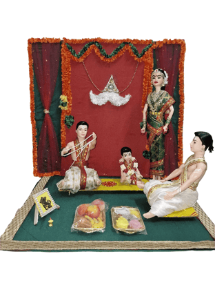 Handcrafted South Indian Upanayanam Doll Set - Cultural Decor