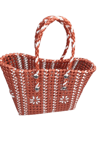 Brown Colour Handwoven Plastic Wire Bag