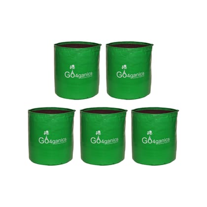 Go4ganics 220 GSM HDPE 15x12 Grow Bag (Pack of 5)