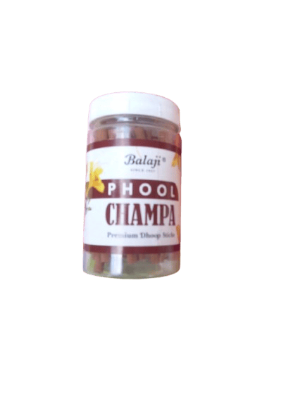Balaji PHOOL CHAMPA Premium Dhoop Sticks Jar (120 gms)