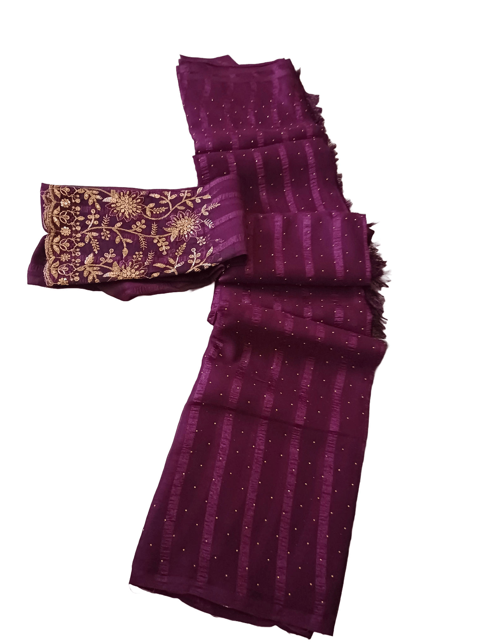 Vioiet Saree with Blouse Material