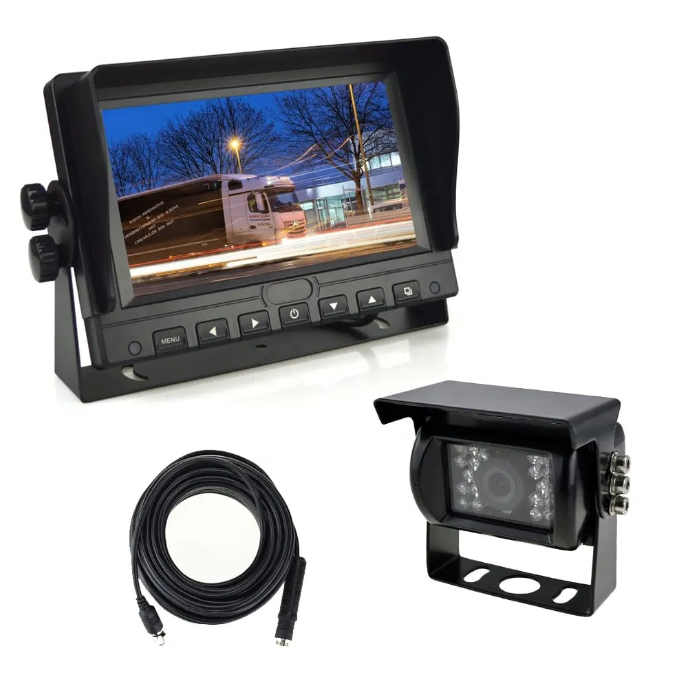 AUSHA 7-Inch AHD 1080P Backup Camera System | IPS Monitor, IP69 Waterproof & Parking Lines