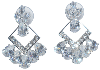 Elegant Crystal Drop Earrings - Shimmering Sparkle