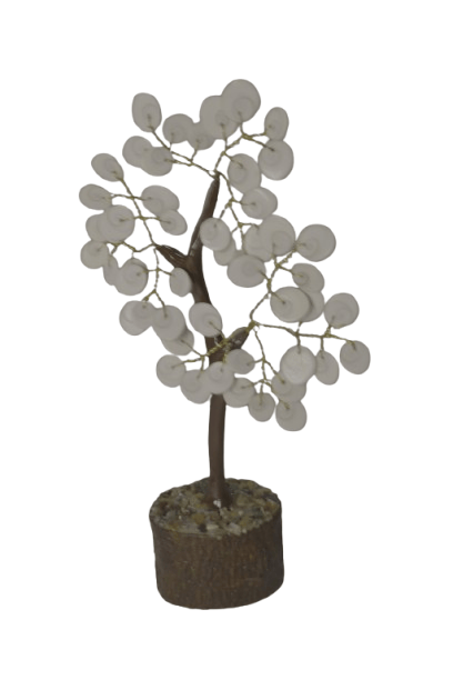 Decorative White Leaf Tree in Rustic Pot - Home Decor Accent