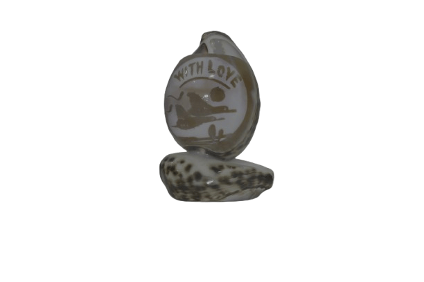 Seashell Ornament with 'With Love' Engraving