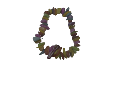 Colorful Gemstone Chip Bracelet - Natural Stone Jewelry Colorful Gemstone Chip Bracelet - Natural Stone Jewelry