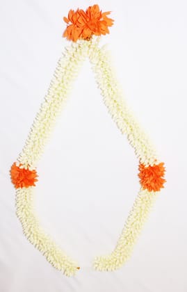 Elegant White & Orange Flower Garland