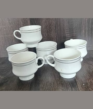 Love Unlimited Solid Bone China Tea Cup 150 ml ( Pack of 6 )