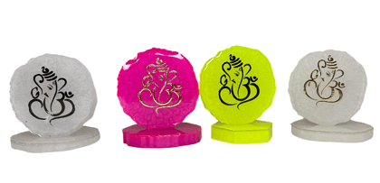 Resin Ganesha Idol - Elegant Home Decor & Spiritual Gift