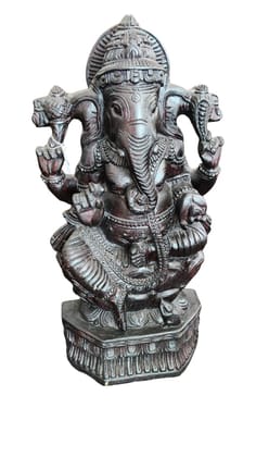 Handcrafted Dark Finish Lord Ganesha Idol Handcrafted Dark Finish Lord Ganesha Idol